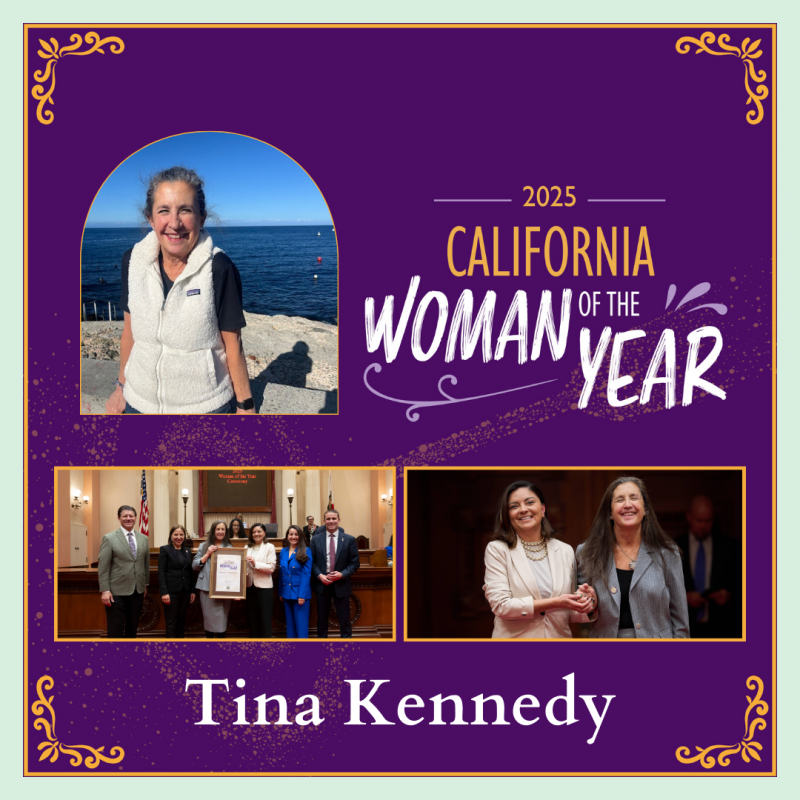 Woman of the Year Tina Kennedy and Senator Gonzalez on the Senate Floor