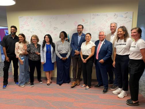 Senator Gonzalez joins fellow Senators and Olympians on a tour of LA28 headquarters in Los Angeles.
