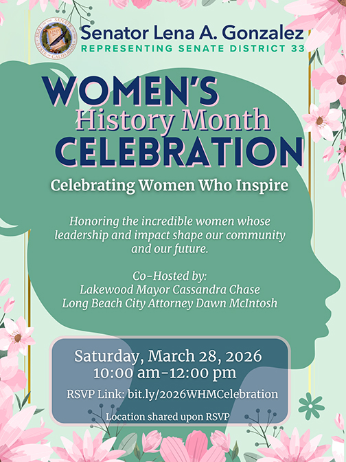 Women's History Month Celebration Flyer in English
