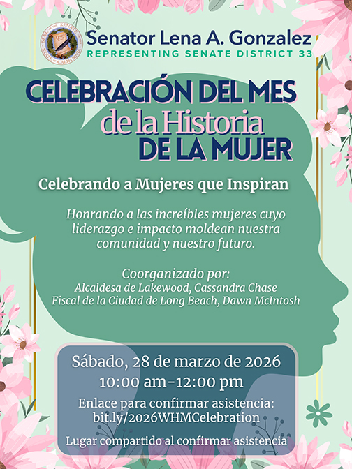 Women's History Month Celebration Flyer in Spanish